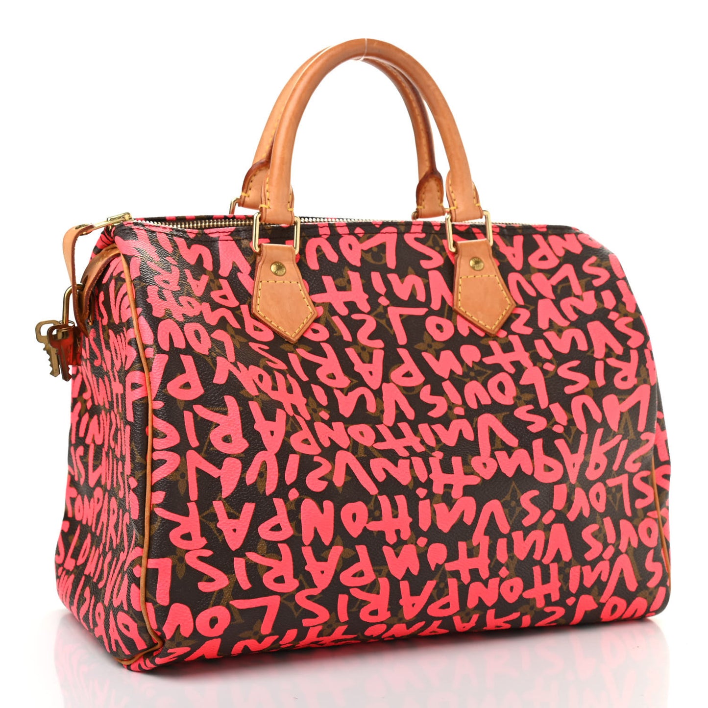 Monogram Graffiti Speedy 30 Fuchsia