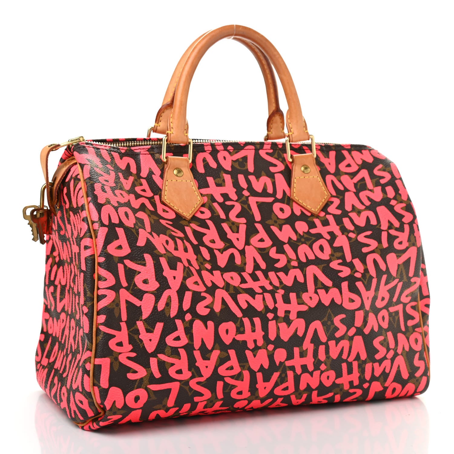 Louis Vuitton Monogram Graffiti Speedy 30 Fuchsia 3 of 17
