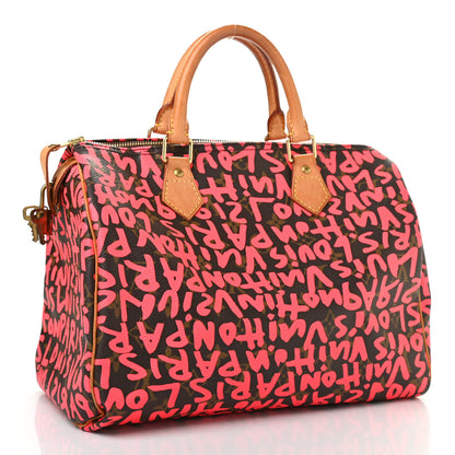 Louis Vuitton Monogram Graffiti Speedy 30 Fuchsia 3 of 17