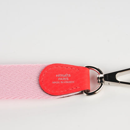 Hermes Taurillon Clemence Amazone Evelyne TPM Rouge Pivoine Rose Sakura 8 of 9