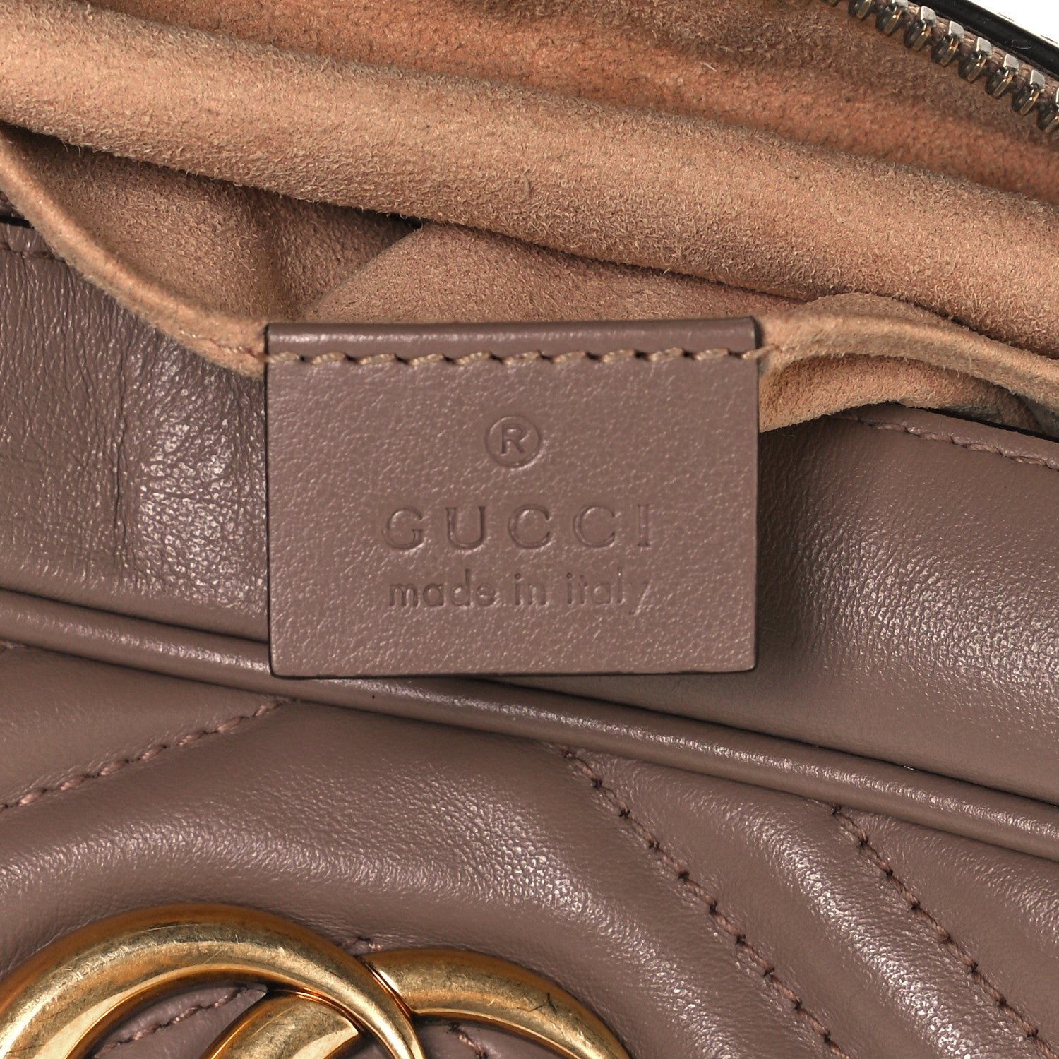 Gucci Calfskin Matelasse Small GG Marmont Chain Shoulder Bag Porcelain Rose 6 of 11