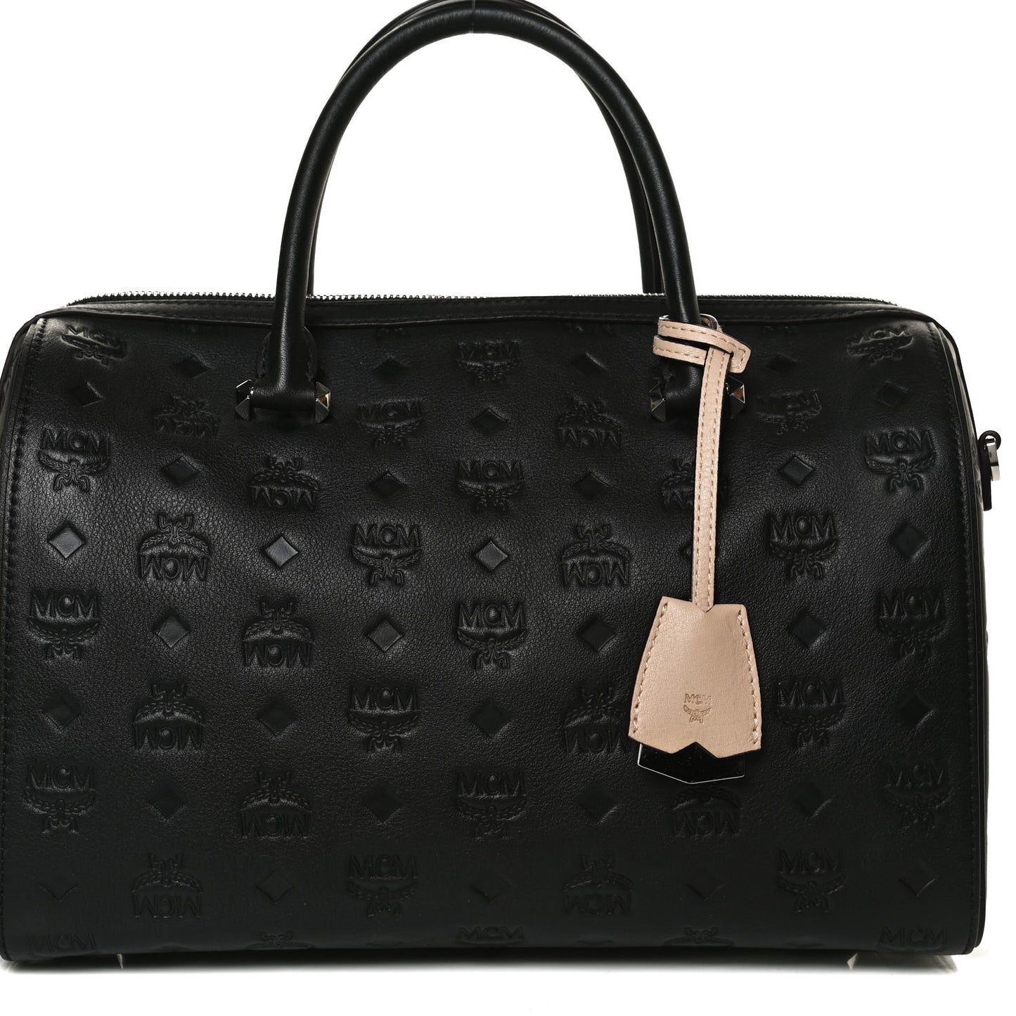 Calfskin Ottomar Monogram Essential Boston Bag Black