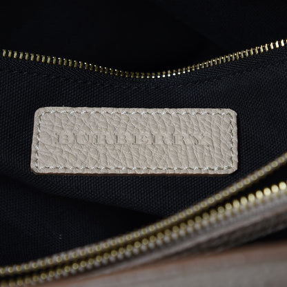 Burberry Derby Calfskin House Check Medium Banner Tote Beige 6 of 13
