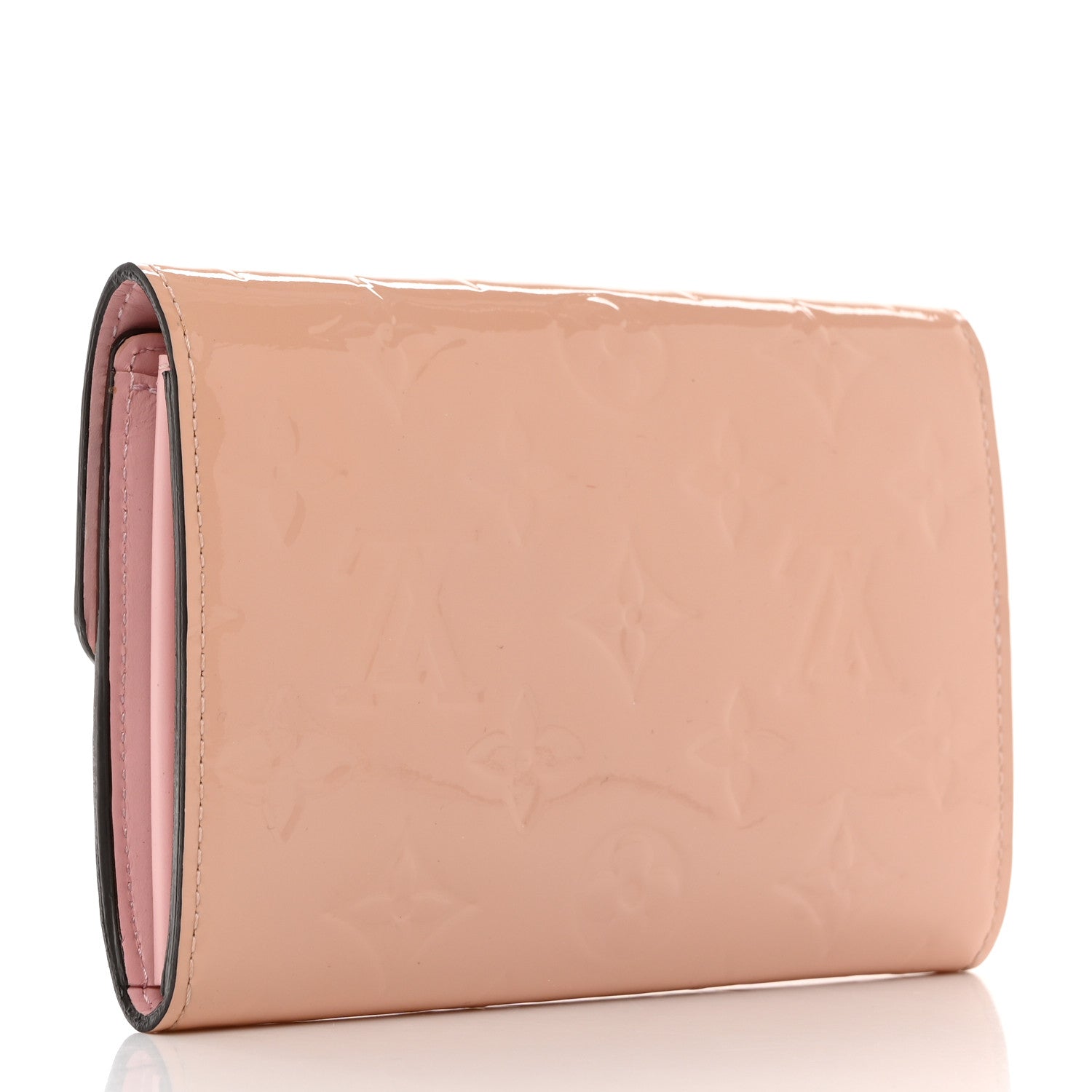 Louis Vuitton Vernis Sarah Compact Wallet Rose Ballerine 3 of 7