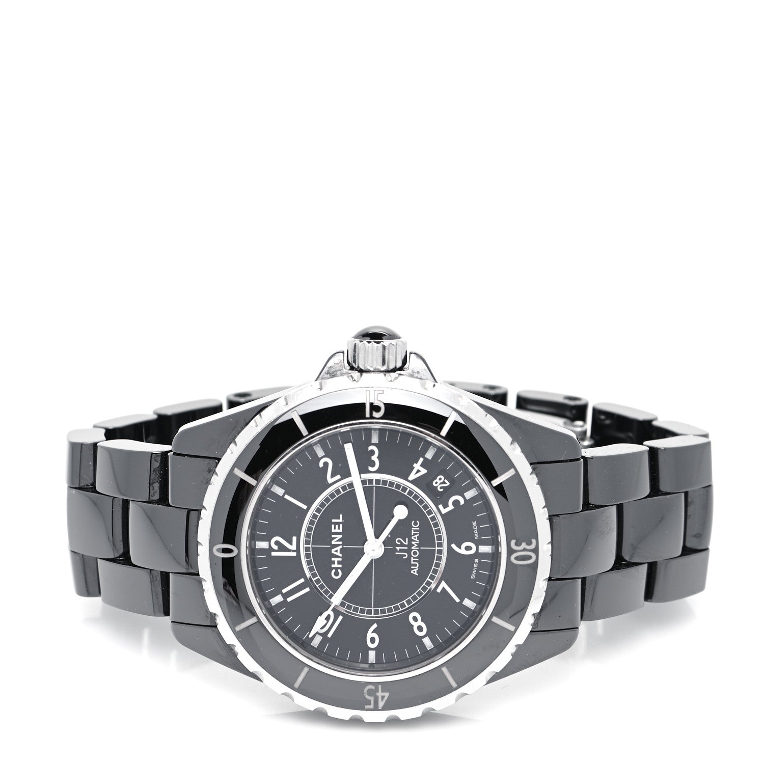 Chanel Stainless Steel Ceramic 38mm J12 Automatic Watch Black 2 of 5