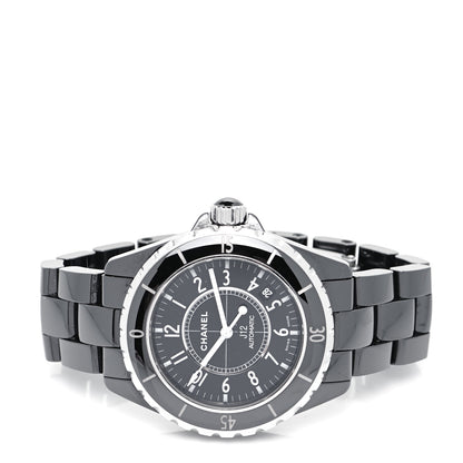 Chanel Stainless Steel Ceramic 38mm J12 Automatic Watch Black 2 of 5