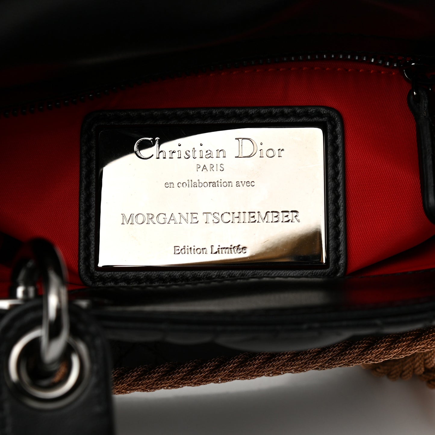 Lambskin Cannage Mini Morgane Tschiember Lady Dior Black