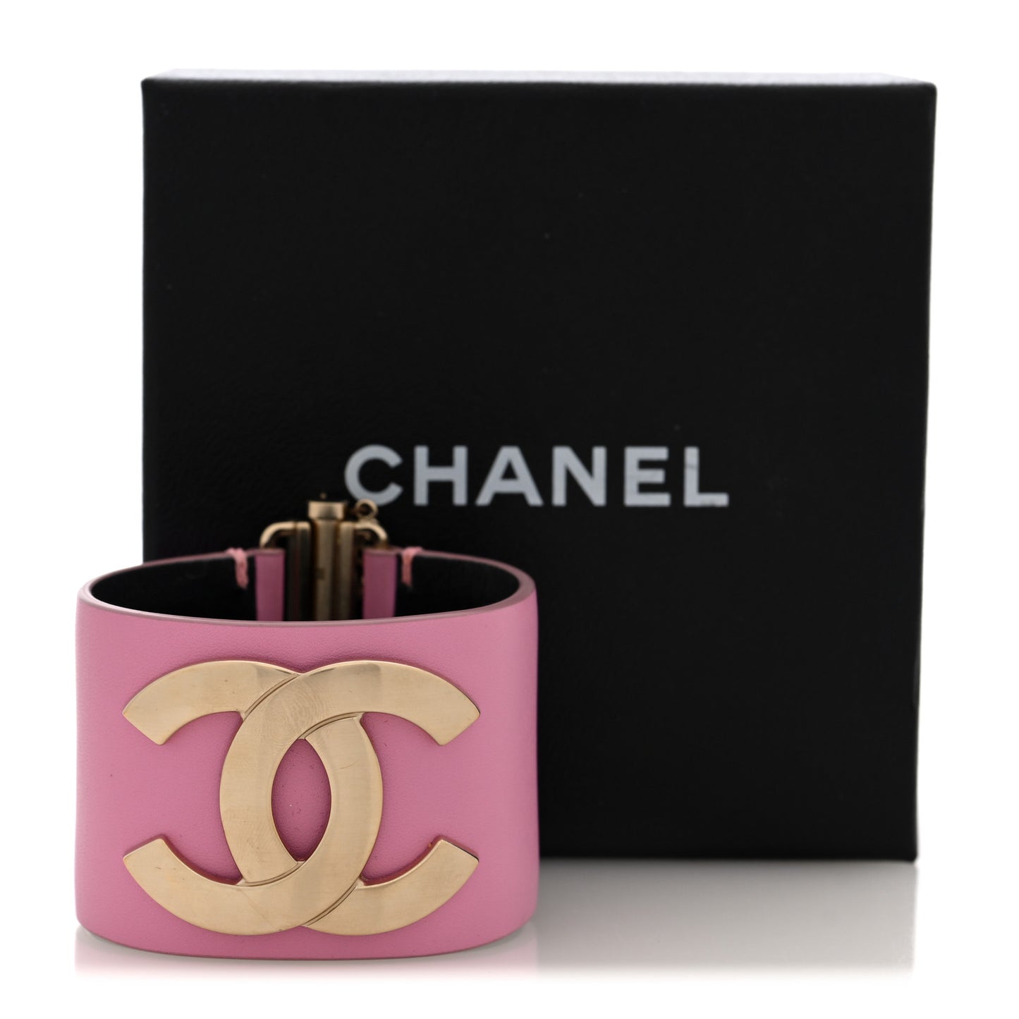 Calfskin CC Wide Cuff M Pink
