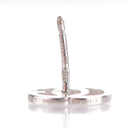 Gucci 18K White Gold GG Tissue Stud Earrings 5 of 5