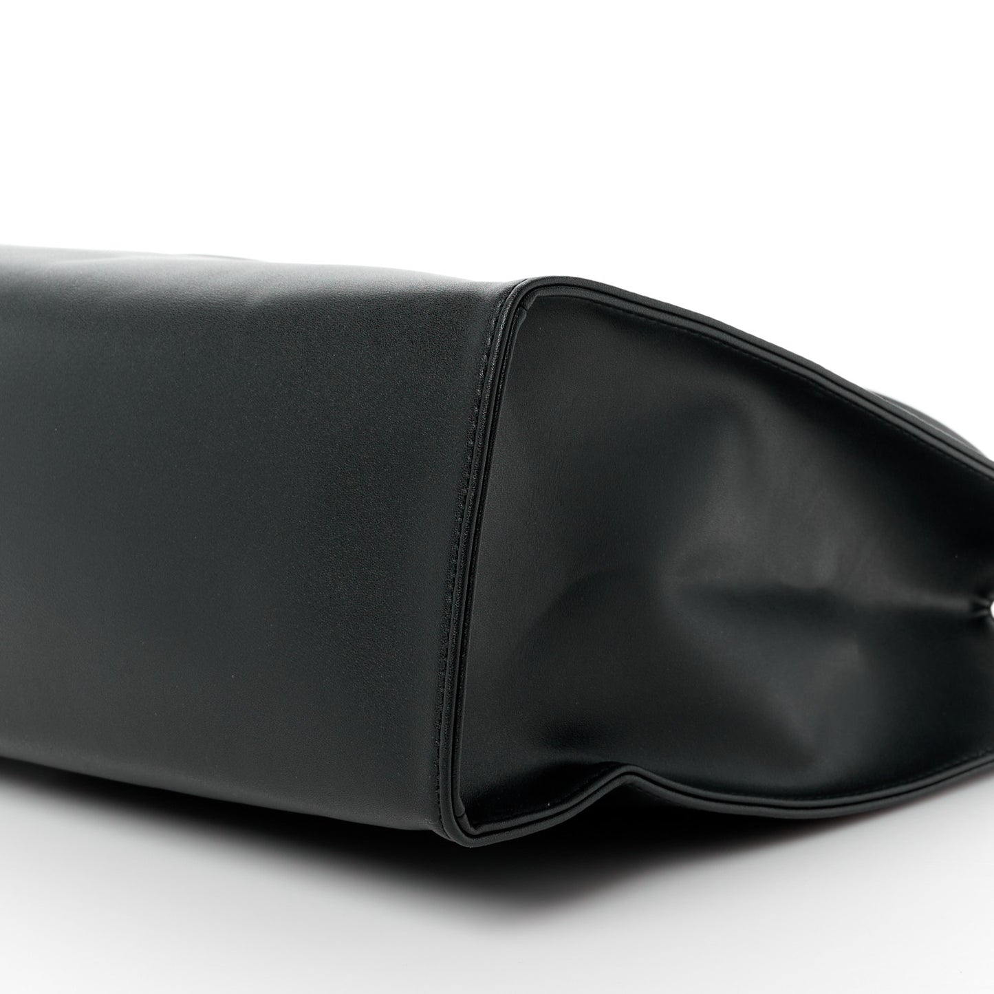 Vegan Leather Medium Shopping Bag Black
