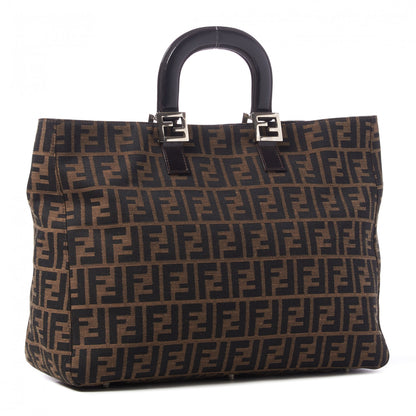 Fendi Zucca Holdall Tote Tobacco Black 2 of 8