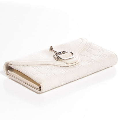 Gucci Guccissima Horsebit Flap Continental Wallet Off White 4 of 6