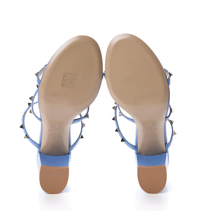 Valentino Garavani Calfskin Rockstud 60mm Caged Slide Sandals 41 Angel 5 of 7