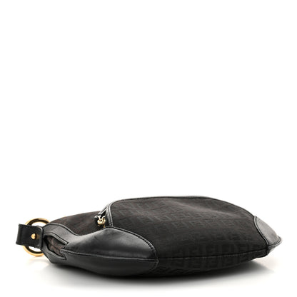 Fendi Zucchino Cuoio Chef Pocket Shoulder Bag Black 4 of 14