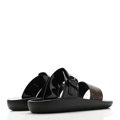 Louis Vuitton Monogram Sunbath Flat Mule Sandals 40 Black 4 of 8