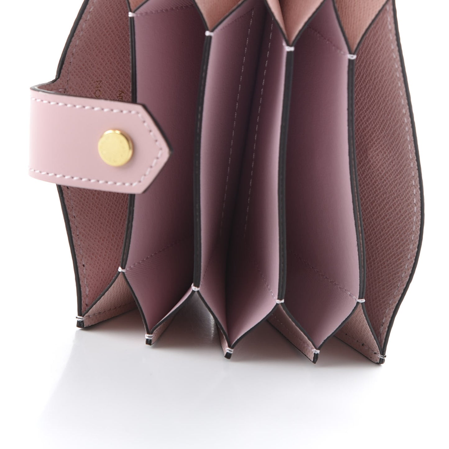 Monogram Gusset Card Holder Rose Ballerine