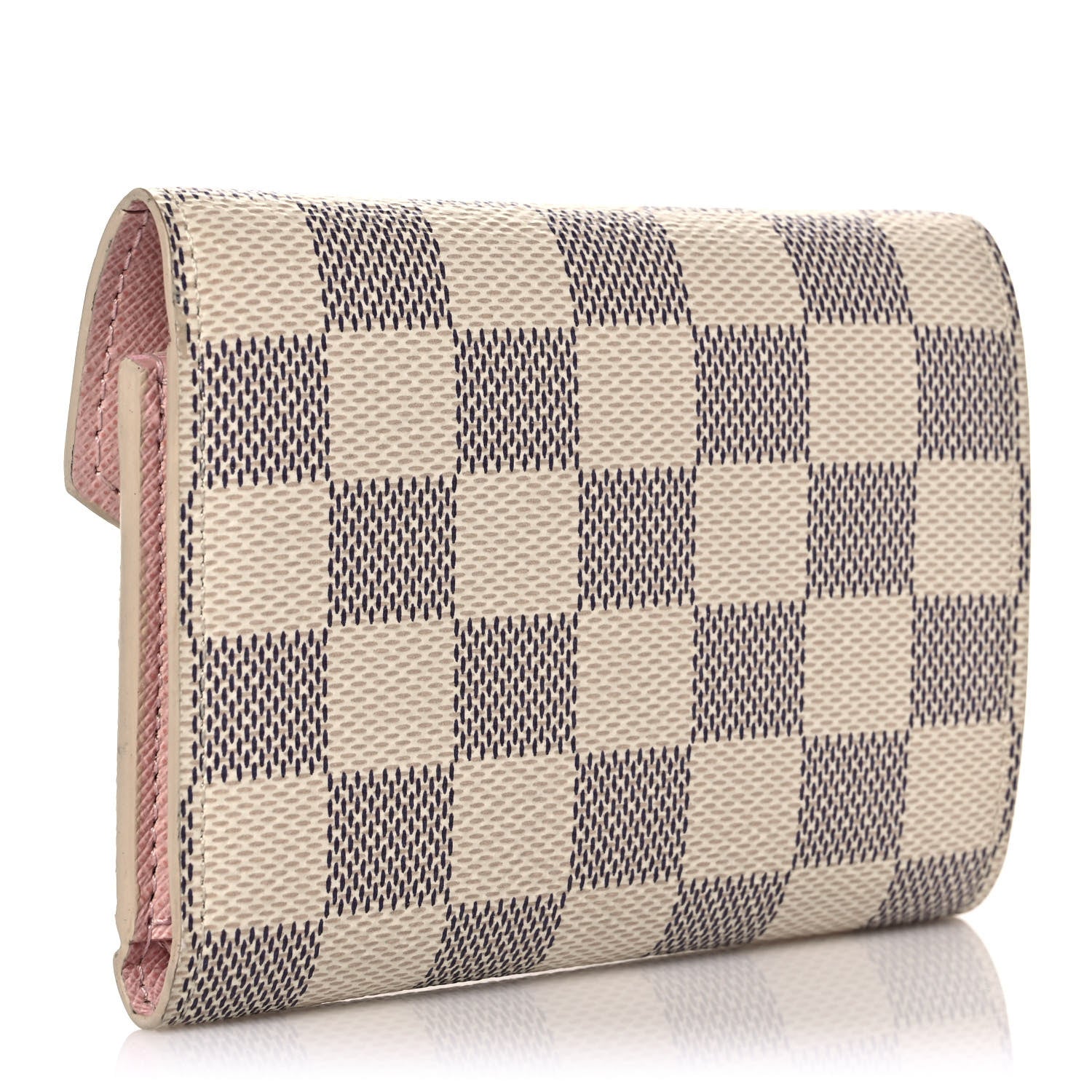 Louis Vuitton Damier Azur Victorine Wallet Rose Ballerine 3 of 10