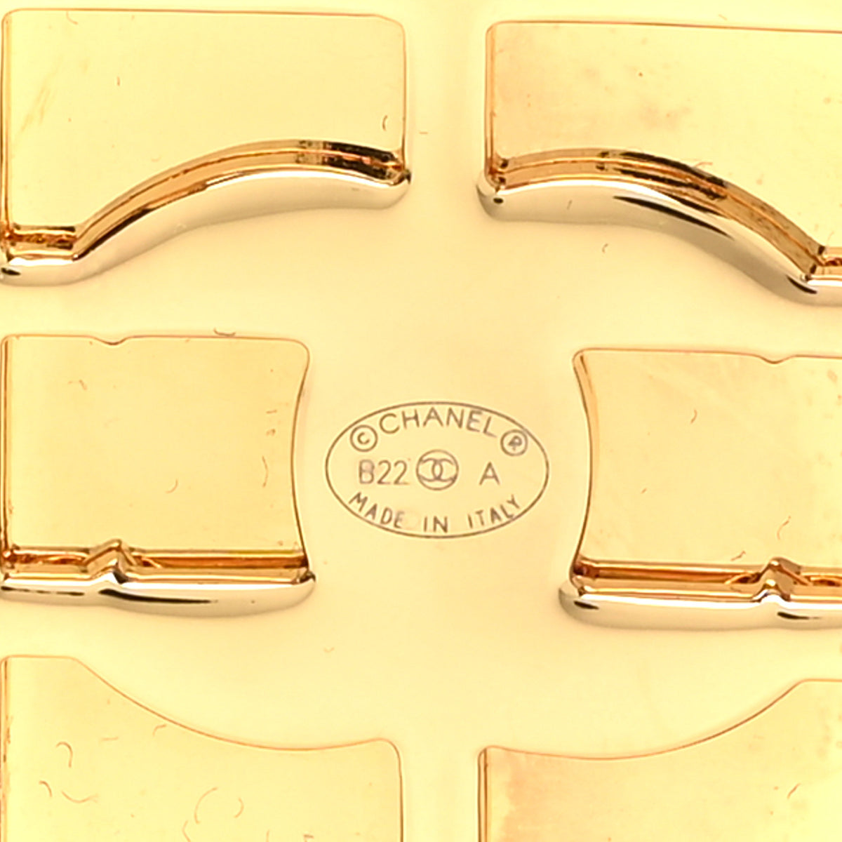 Metal 31 Rue Cambon Door Brooch Gold