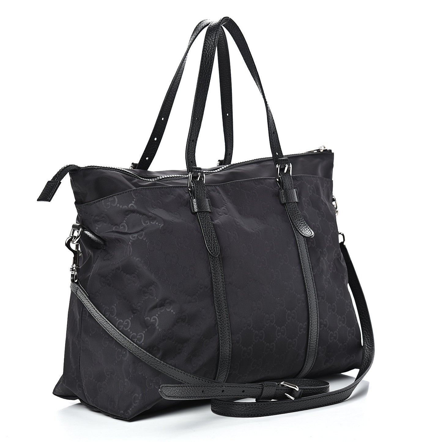 Nylon Monogram Tote Black