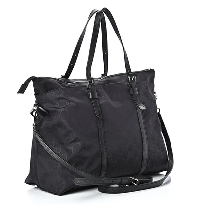 Gucci Nylon Monogram Tote Black 2 of 9