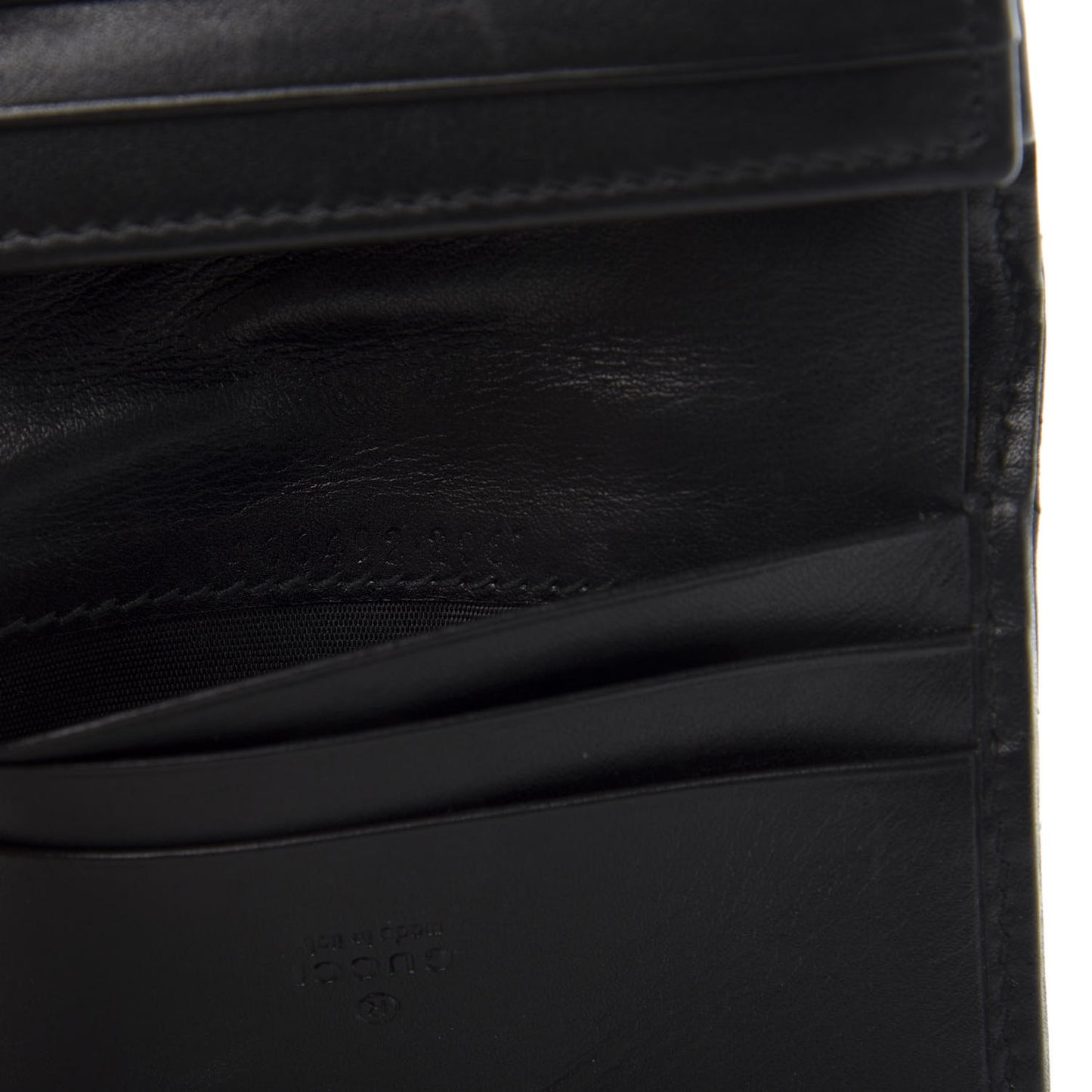 Calfskin Matelasse GG Marmont Card Case Wallet Black