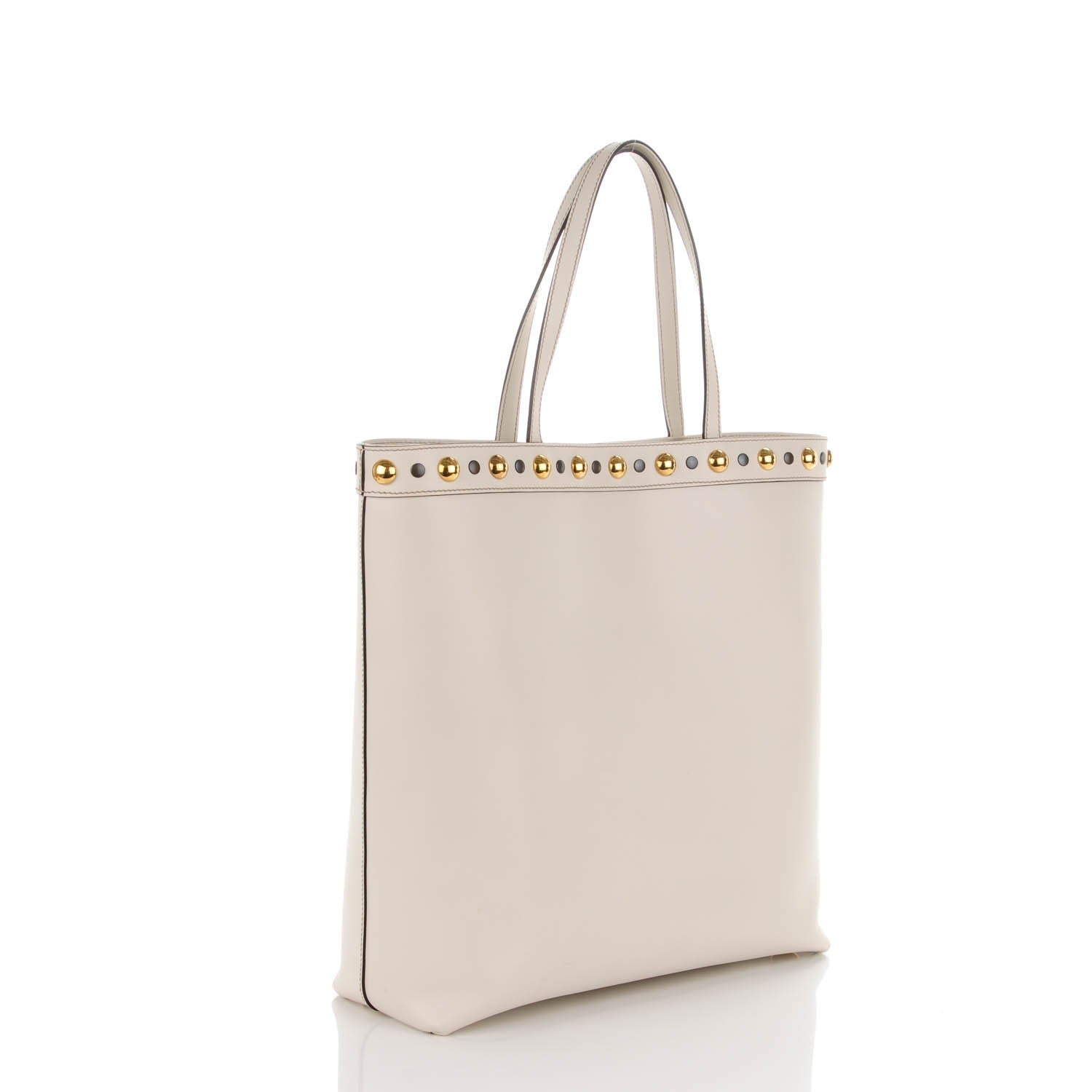 Gucci Calfskin Babouska Large Vertical Shopping Tote White 3 of 8