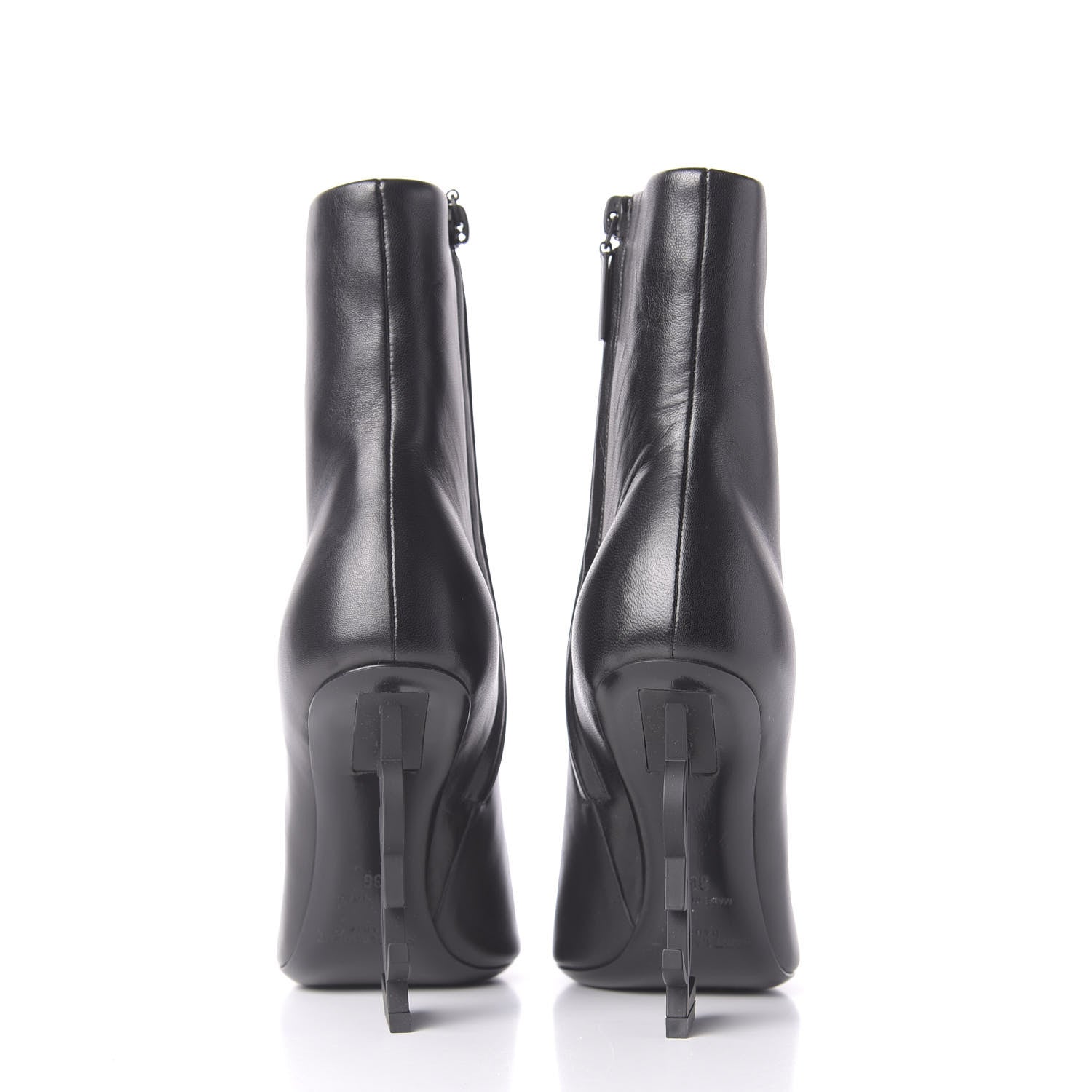 Saint Laurent Calfskin Opyum Ankle Boots 36 Black 7 of 10