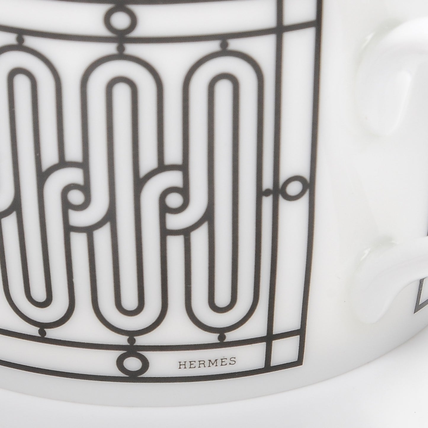 Porcelain H Deco Tea Cup and Saucer
