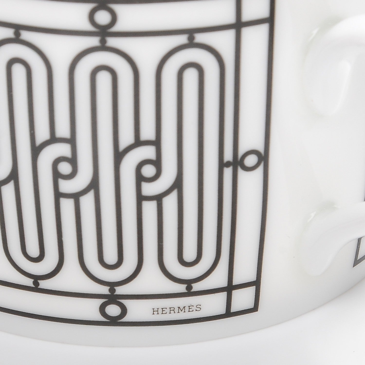 Hermes Porcelain H Deco Tea Cup and Saucer 5 of 13