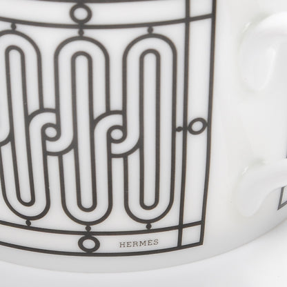Hermes Porcelain H Deco Tea Cup and Saucer 5 of 13