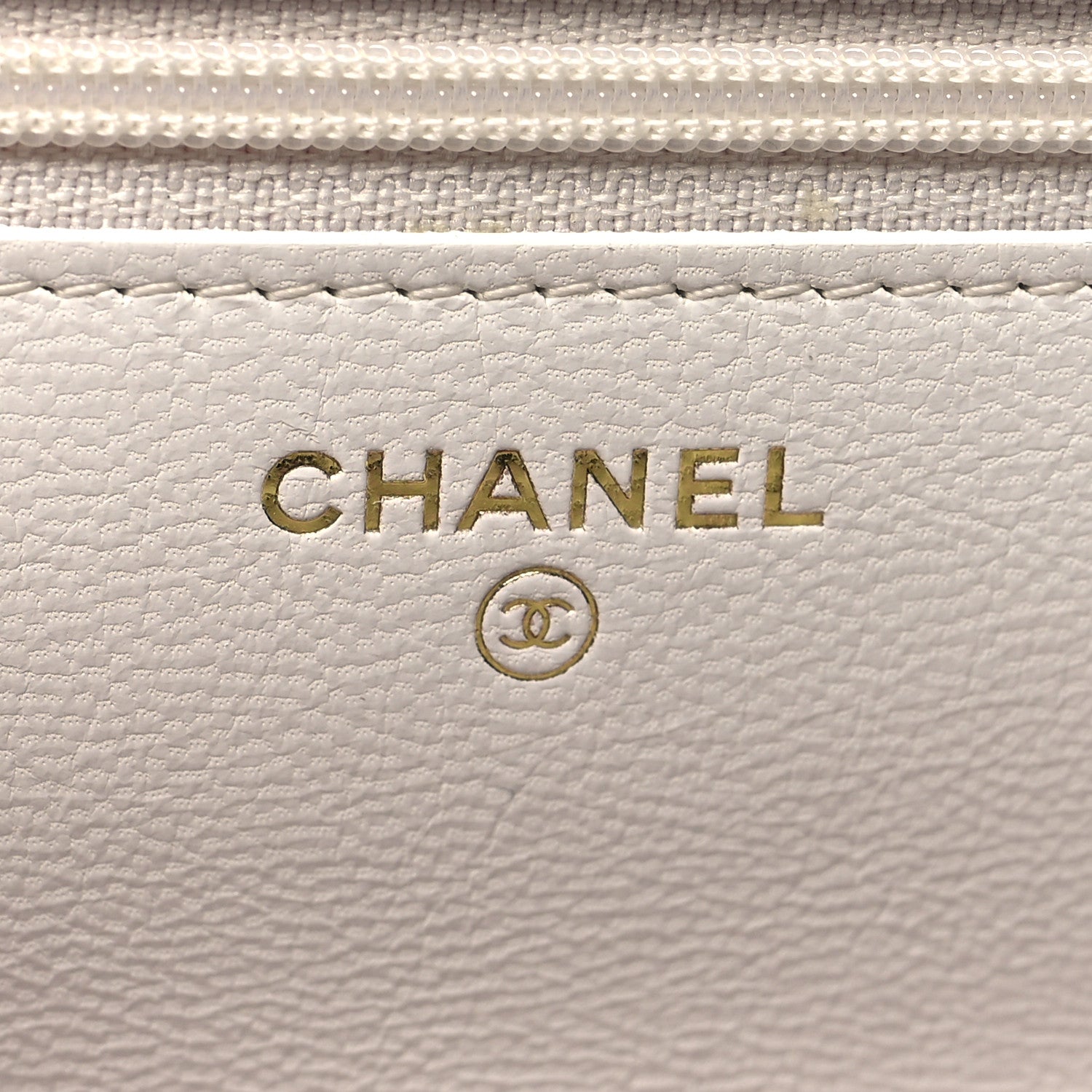 Chanel Goatskin Quilted Timeless CC Wallet On Chain WOC White 6 of 12
