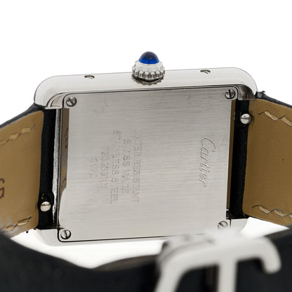 Cartier Stainless Steel Calfskin 24mm Tank Solo Quartz Watch 4 of 4
