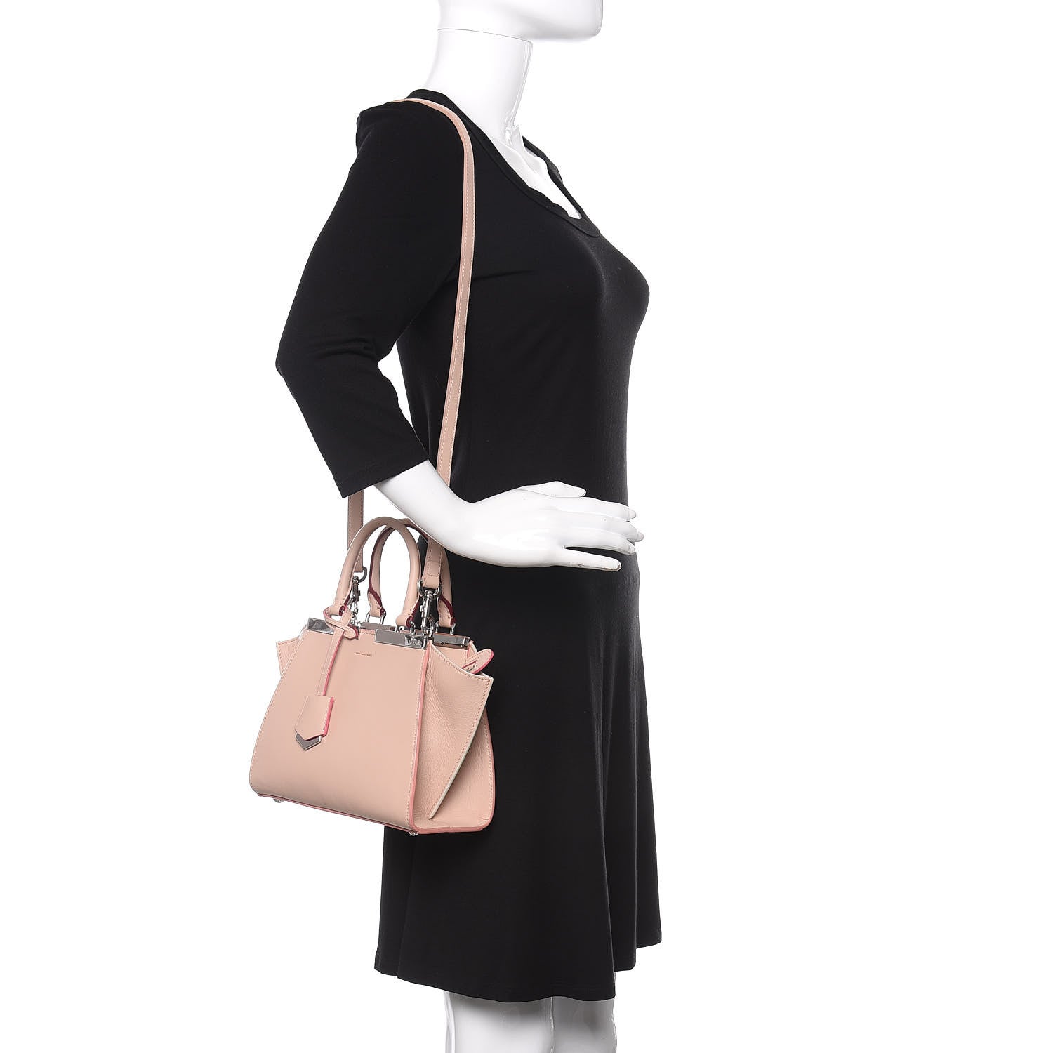 Fendi Vitello Dolce Mini 3Jours Tote Plaster 2 of 10