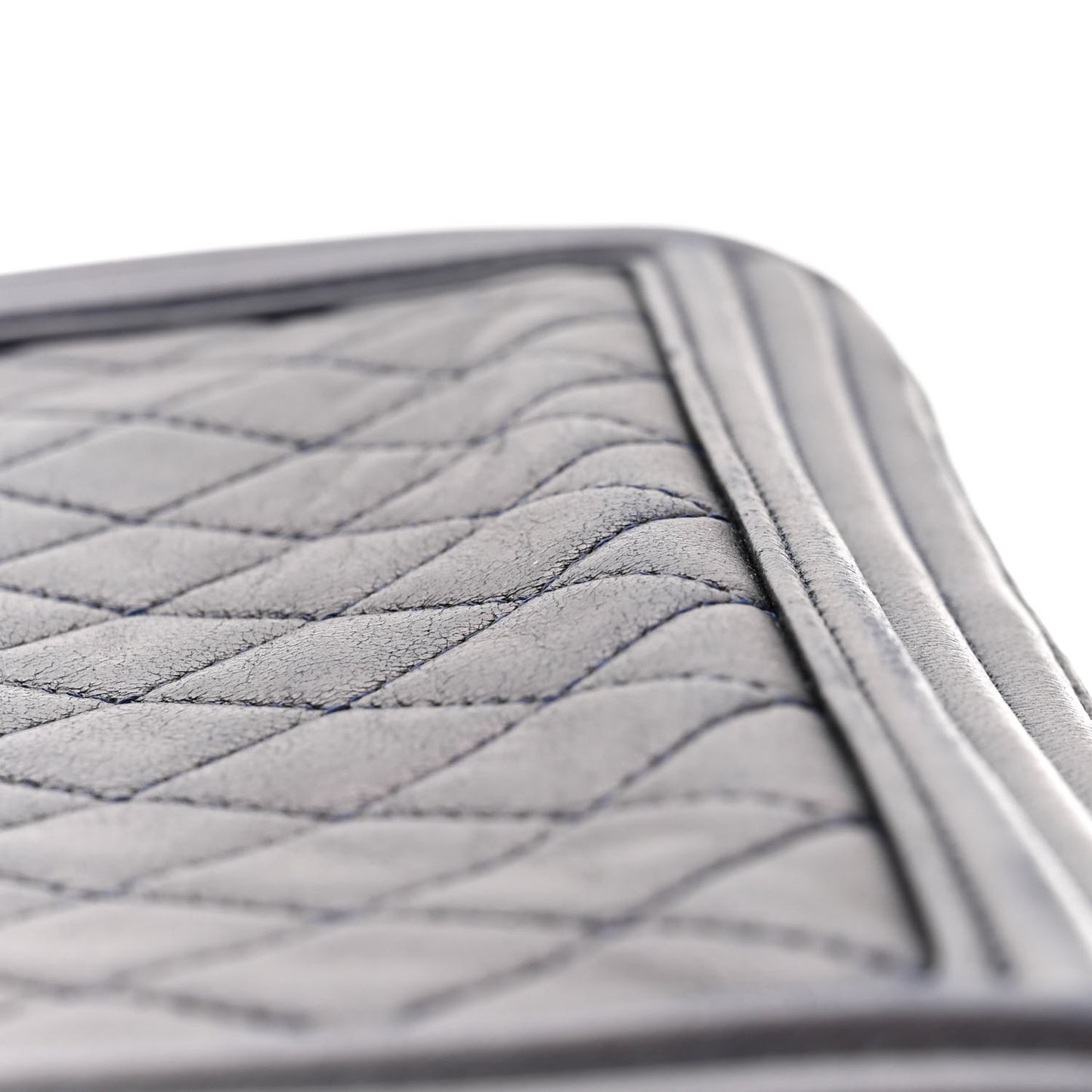 Lambskin Quilted New Medium Boy Flap Dark Blue