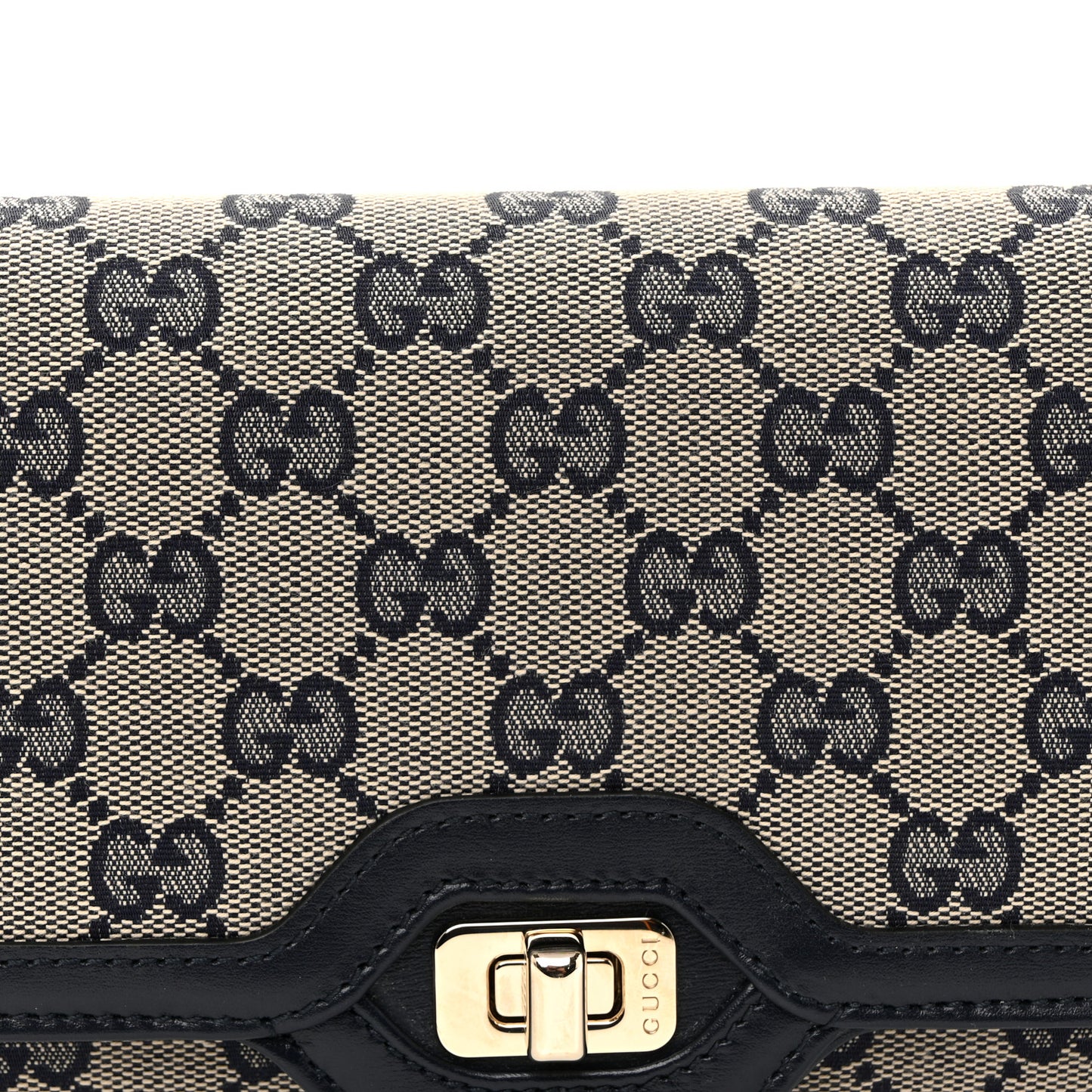 GG Monogram Small Luce Shoulder Bag Beige Blue