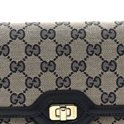 Gucci GG Monogram Small Luce Shoulder Bag Beige Blue 8 of 10