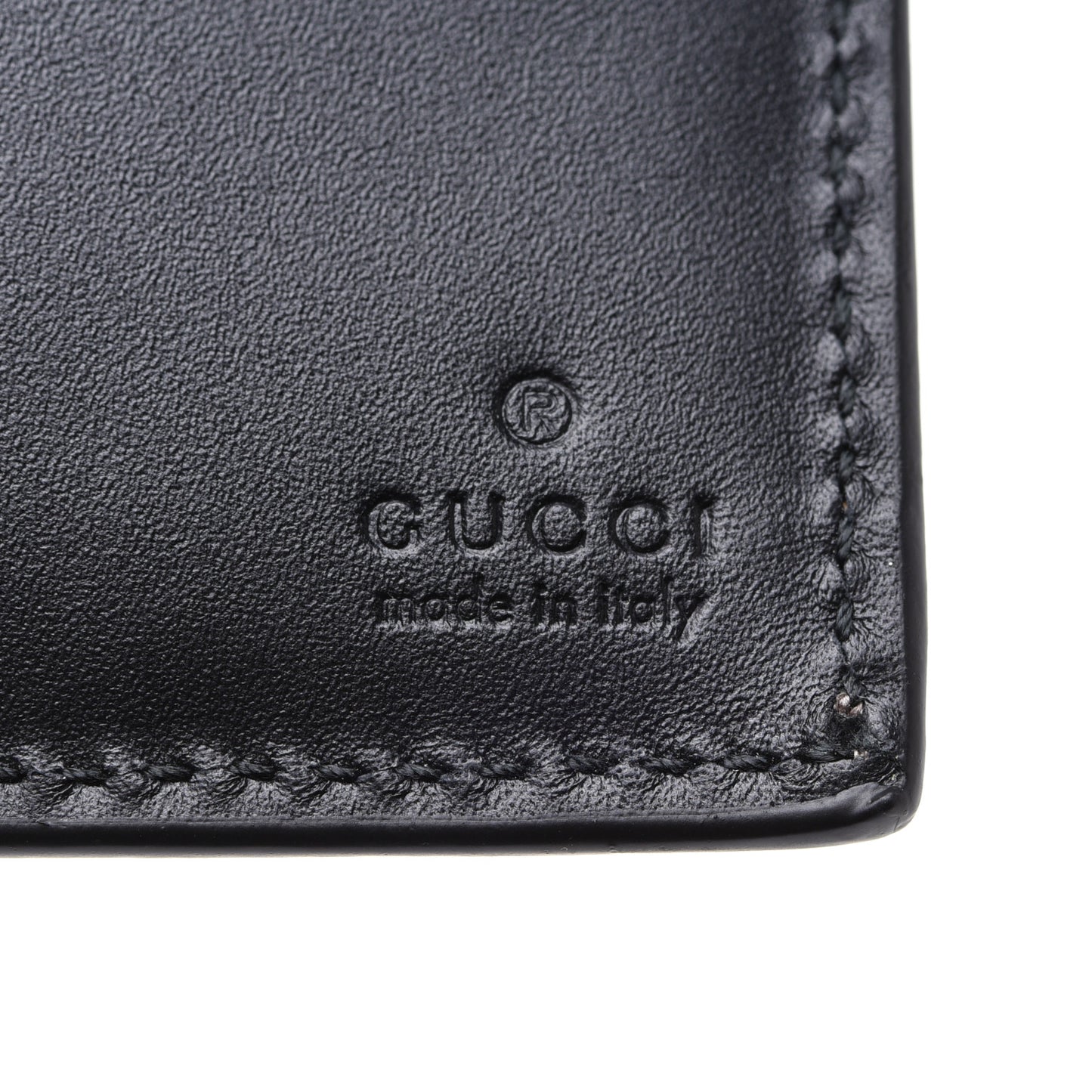 GG Supreme Monogram Selleria Calfskin Tiger Nice Bi-Fold Wallet Beige Ebony Multicolor Black