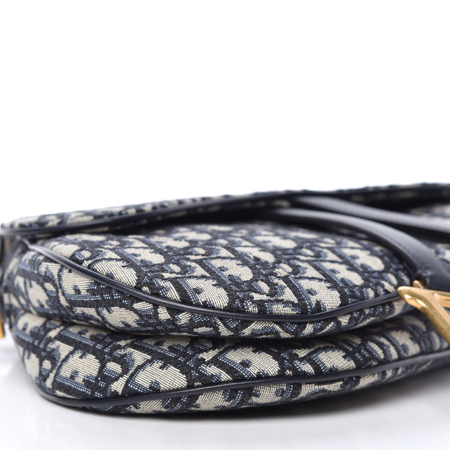 Christian Dior Oblique Saddle Bag Blue 6 of 9