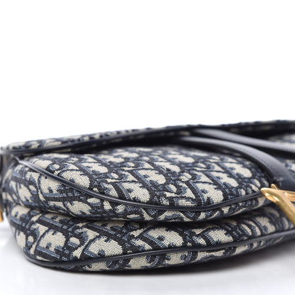 Christian Dior Oblique Saddle Bag Blue 6 of 9