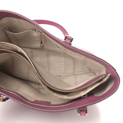 Gucci Pebbled Calfskin Interlocking G Tote Fresia Rose 5 of 12