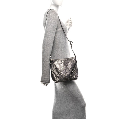 Givenchy Metallic Calfskin Small Voyou Bag Silver 2 of 9