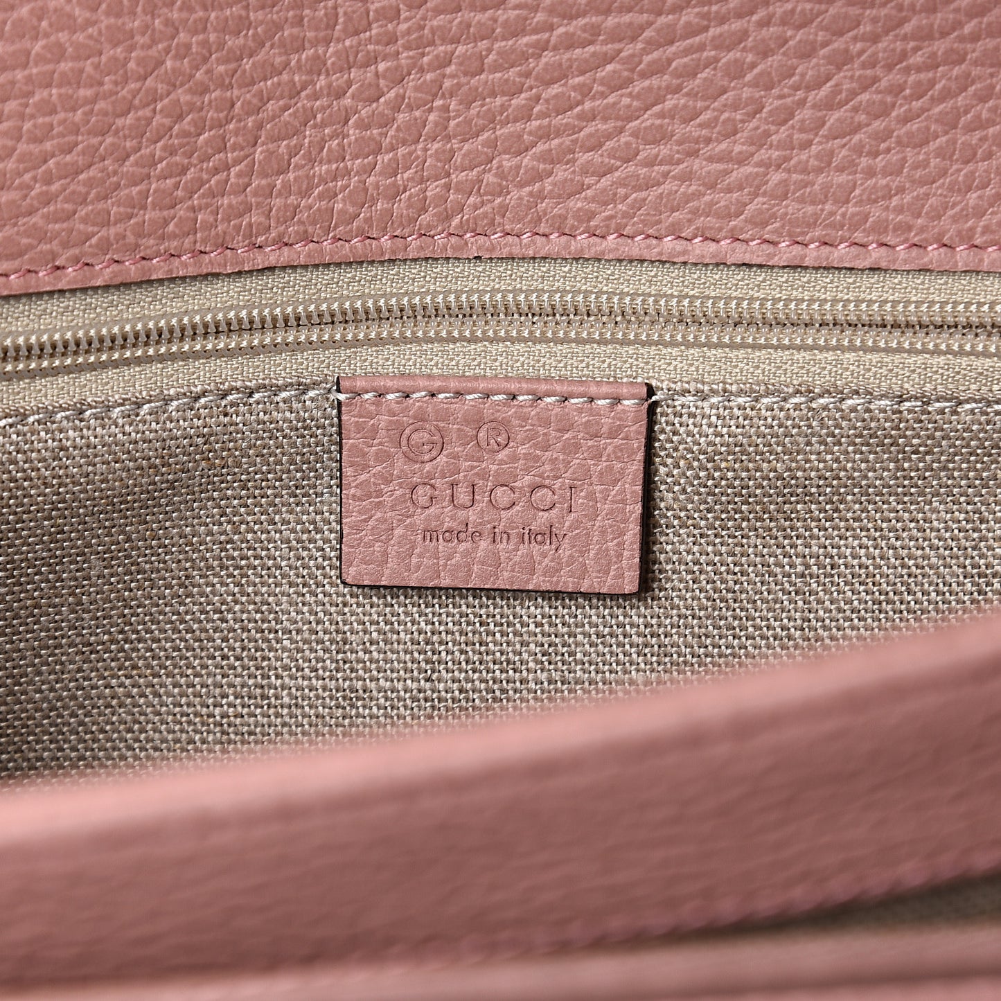 Dollar Calfskin Interlocking G Shoulder Bag Soft Pink