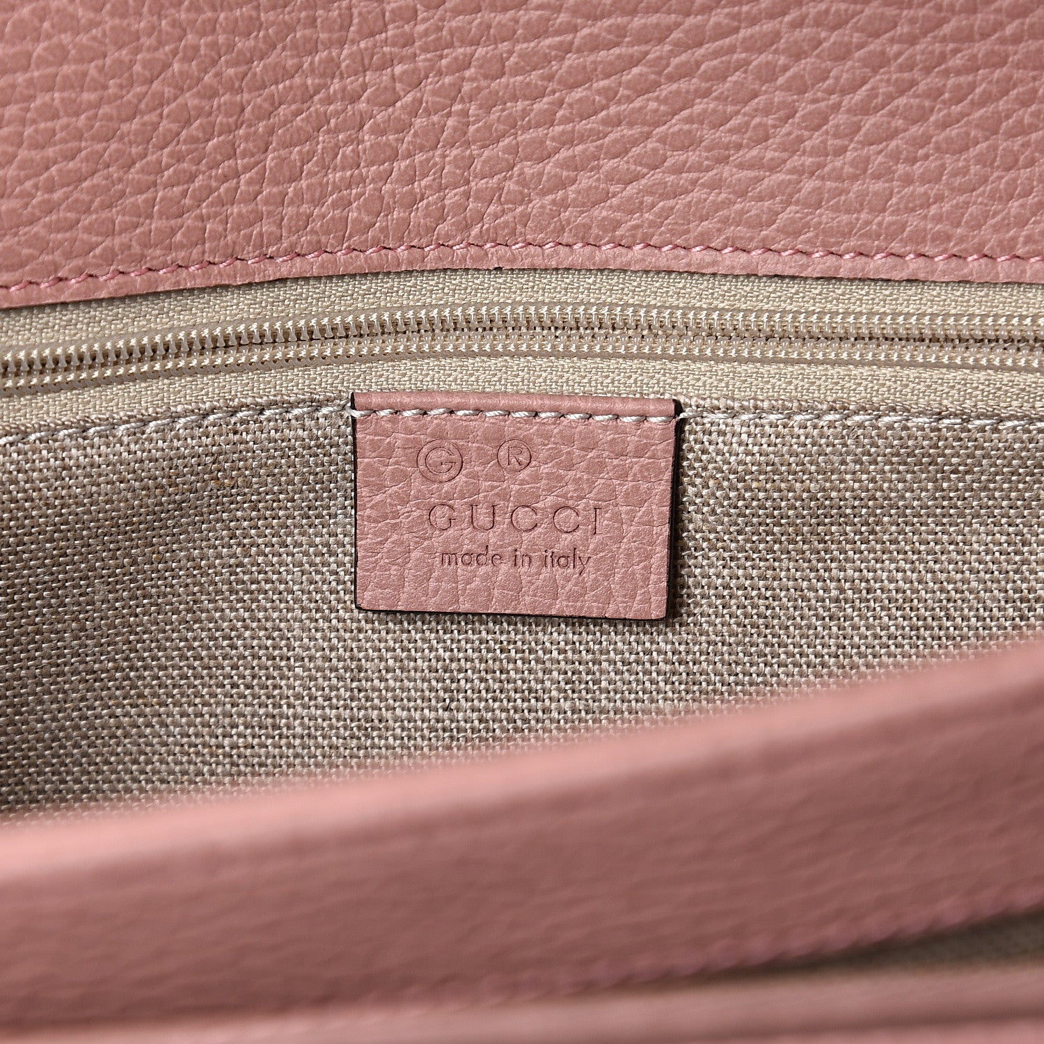 Gucci Dollar Calfskin Interlocking G Shoulder Bag Soft Pink 5 of 9