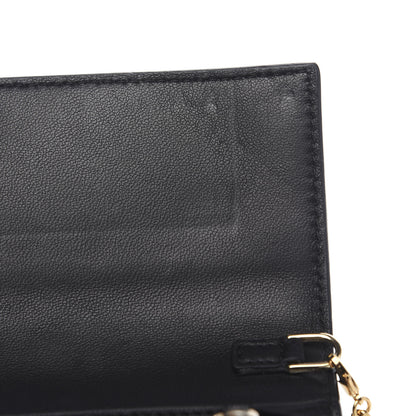Alexander McQueen Calfskin Studded Skull Wallet on Chain Black 8 of 11