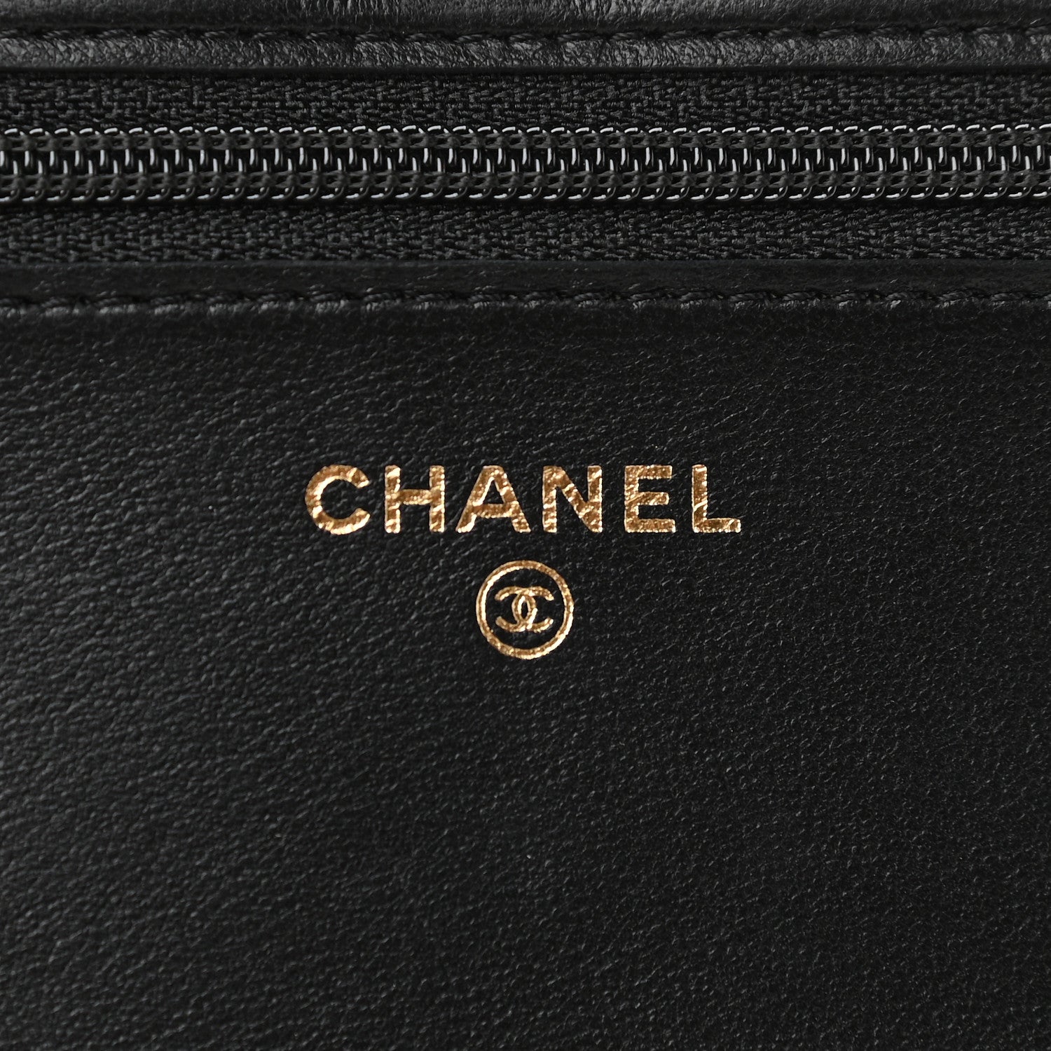 Chanel Lambskin Quilted CC Pearl Crush Wallet on Chain WOC Black 6 of 10