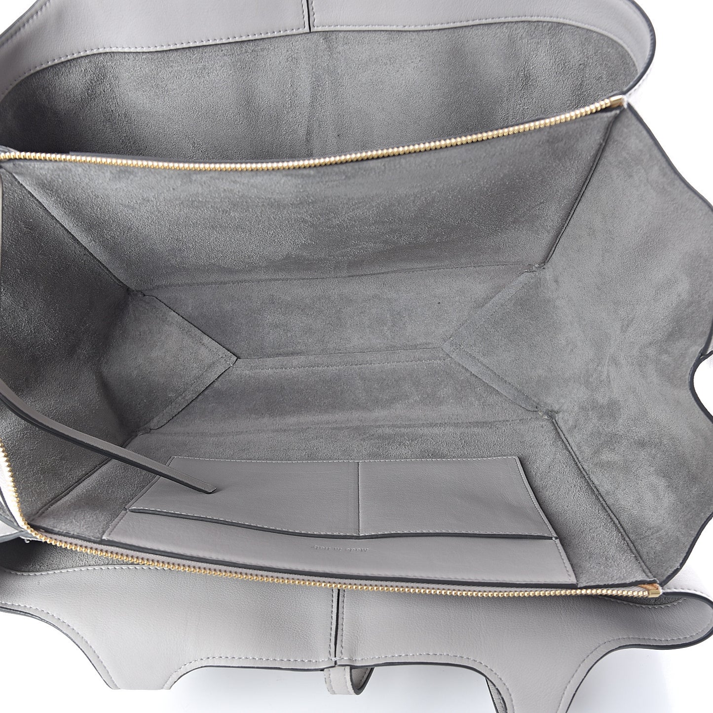 Smooth Calfskin Medium Tri-Fold Bag Pearl Grey