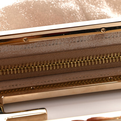 Fendi Metallic Lurex FF Cutout Baguette Clutch Gold 12 of 16