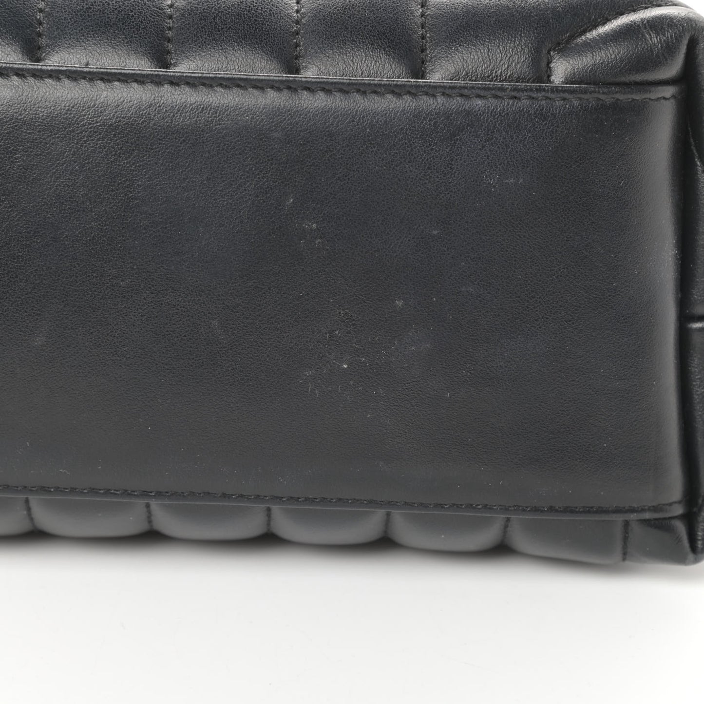 Calfskin Y Quilted Monogram Medium Loulou Chain Satchel Black