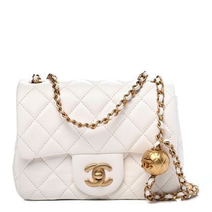 Chanel Lambskin Quilted Mini Pearl Crush Flap White 1 of 4