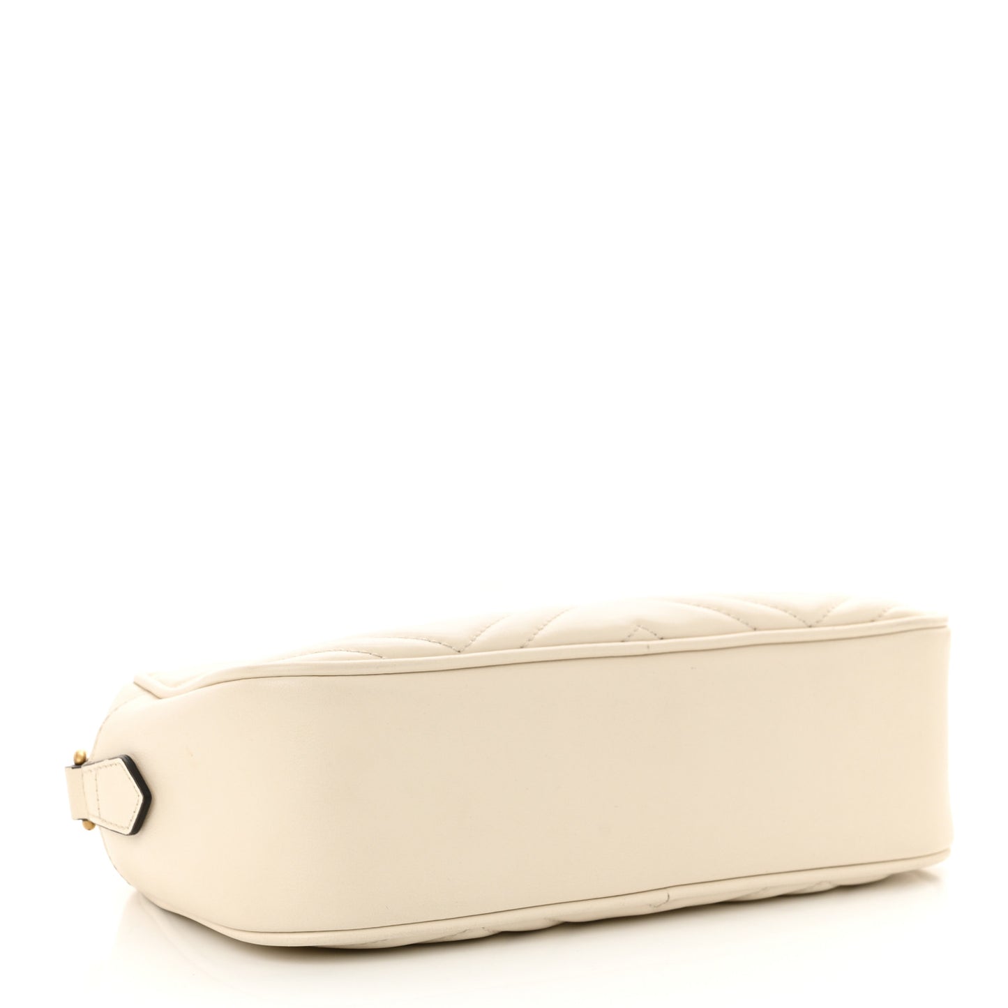 Calfskin Matelasse Small GG Marmont Chain Shoulder Bag White